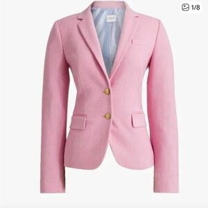 J. Crew Pink Women's Blazer herringbone wool 10